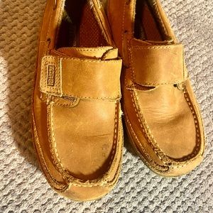 1M EUC KENNETH COLE REACTION LEATHER VELCRO BOAT SHOES LOAFERS